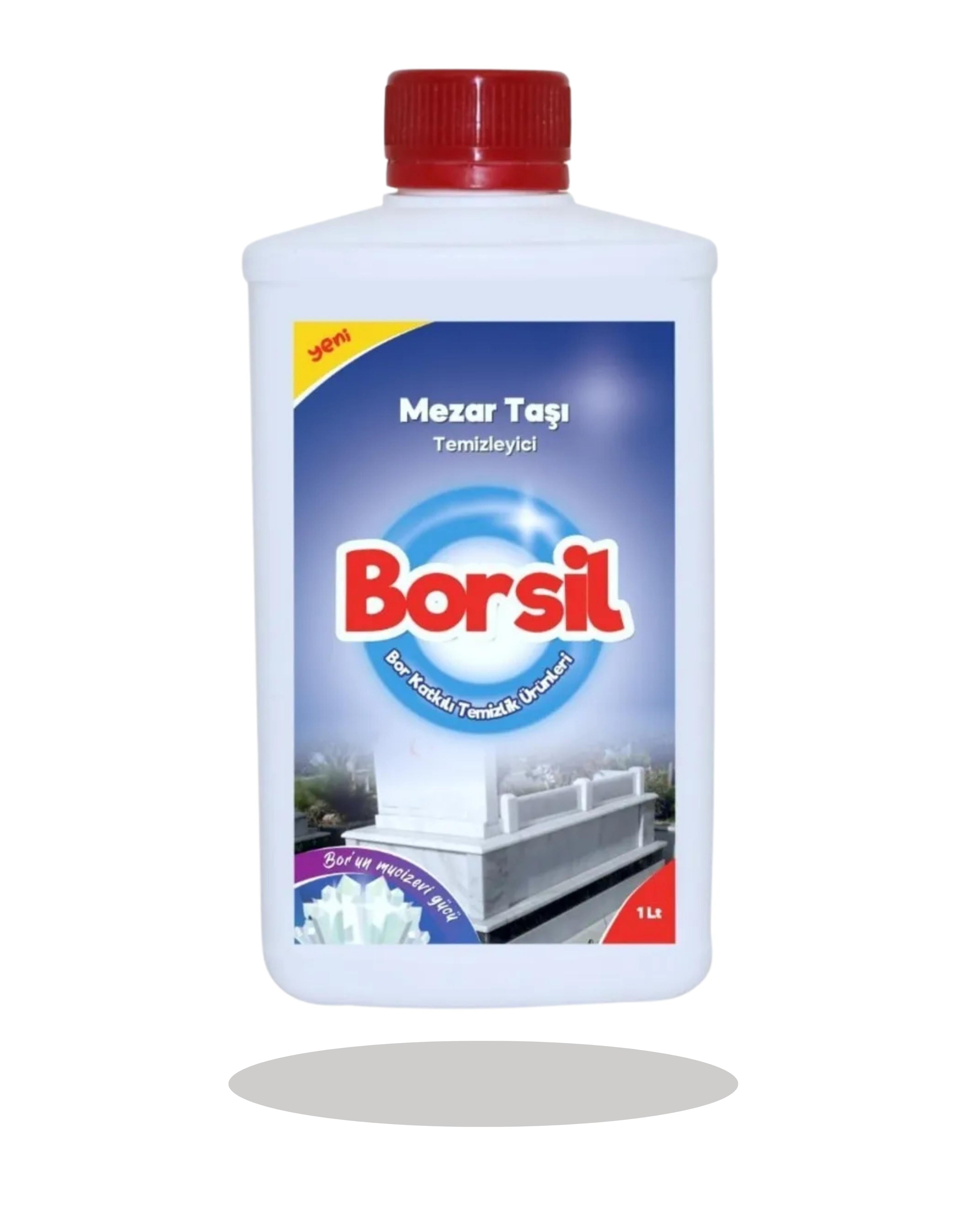 Borsil Mezar Taşı Ve Anıt Temizleyici Yoğun Etkili Leke Sökücü Doğal Taş Koruyucu