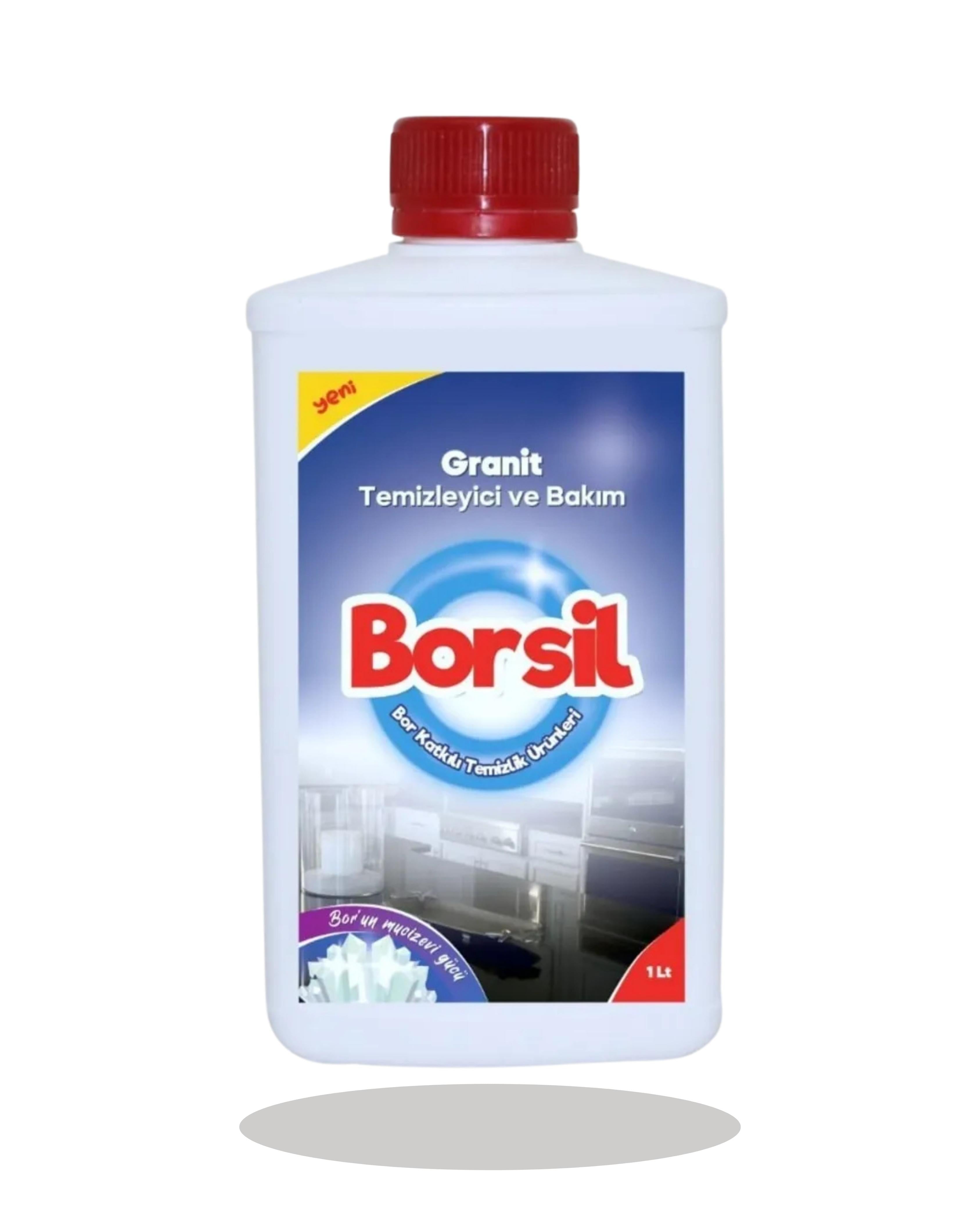 Borsil Granit Temizleyici Ve Bakımı Doğal Taş Parlatıcı Nano Teknoloji Koruyucu Bakım Sütü