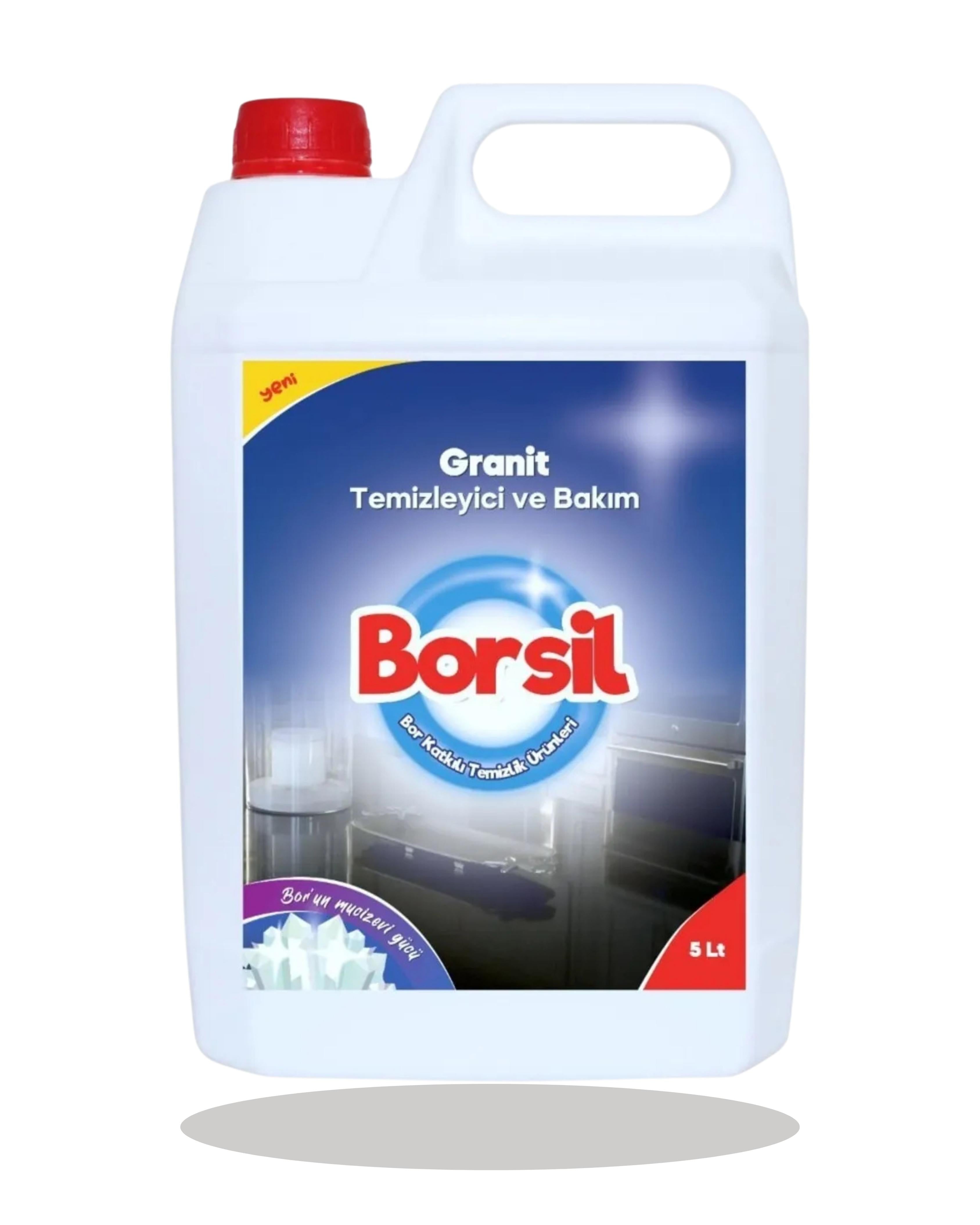 Borsil Granit Temizleyici Ve Bakımı Doğal Taş Parlatıcı Nano Teknoloji Koruyucu Bakım Sütü