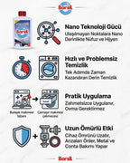Borsil Bulaşık Ve Çamaşır Makinesi Temizleyici Koku Giderici Nano Teknoloji Hijyenik Bakım Maddesi