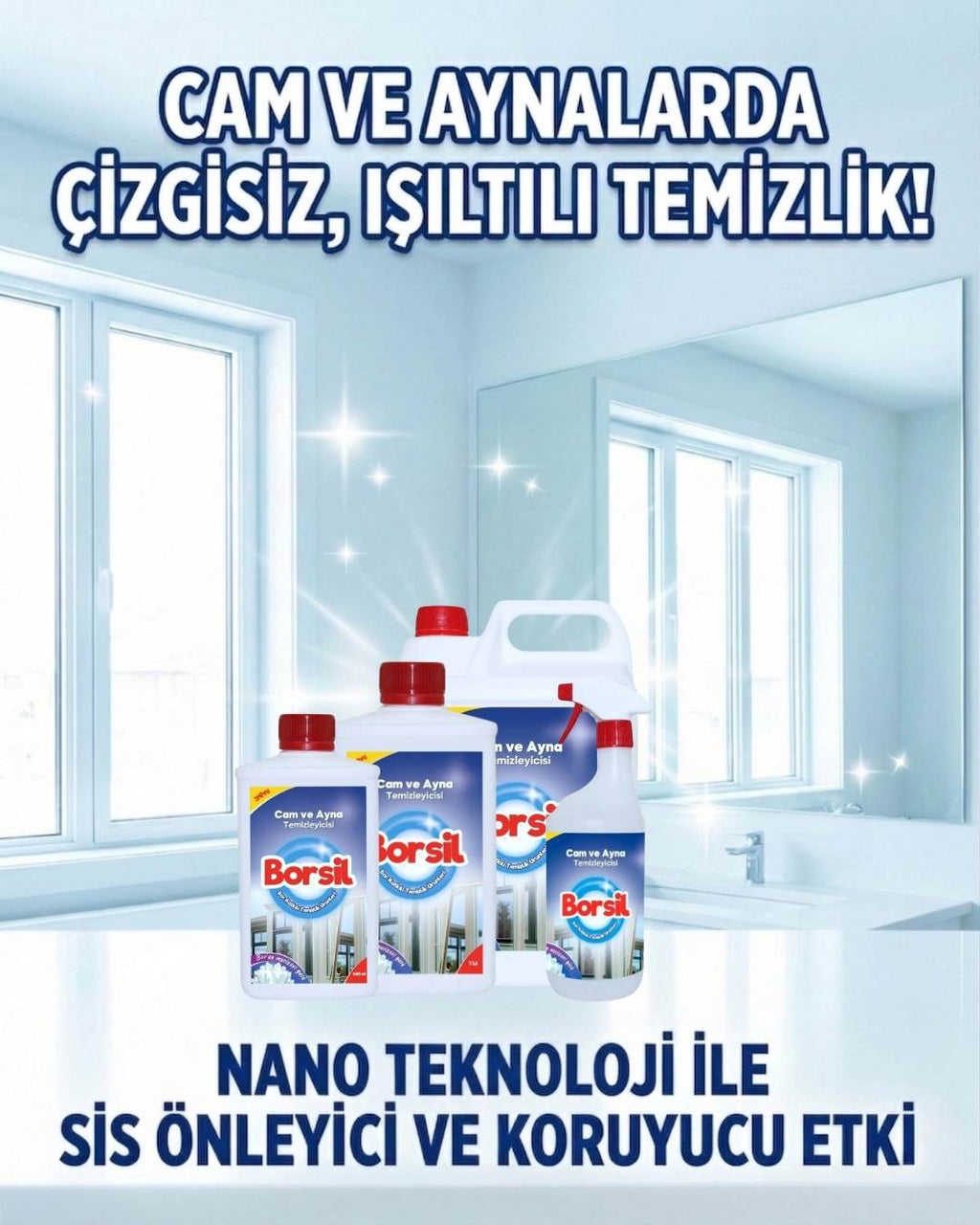 Borsil Döşeme Temizleyici Derinlemesine Leke Çıkarıcı Koku Giderici