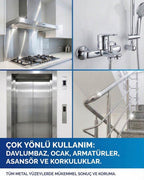 Borsil Çelik Ve Krom Temizleyici Yağ Çözücü Kir Leke Yok Edici Parlatıcı Bakım