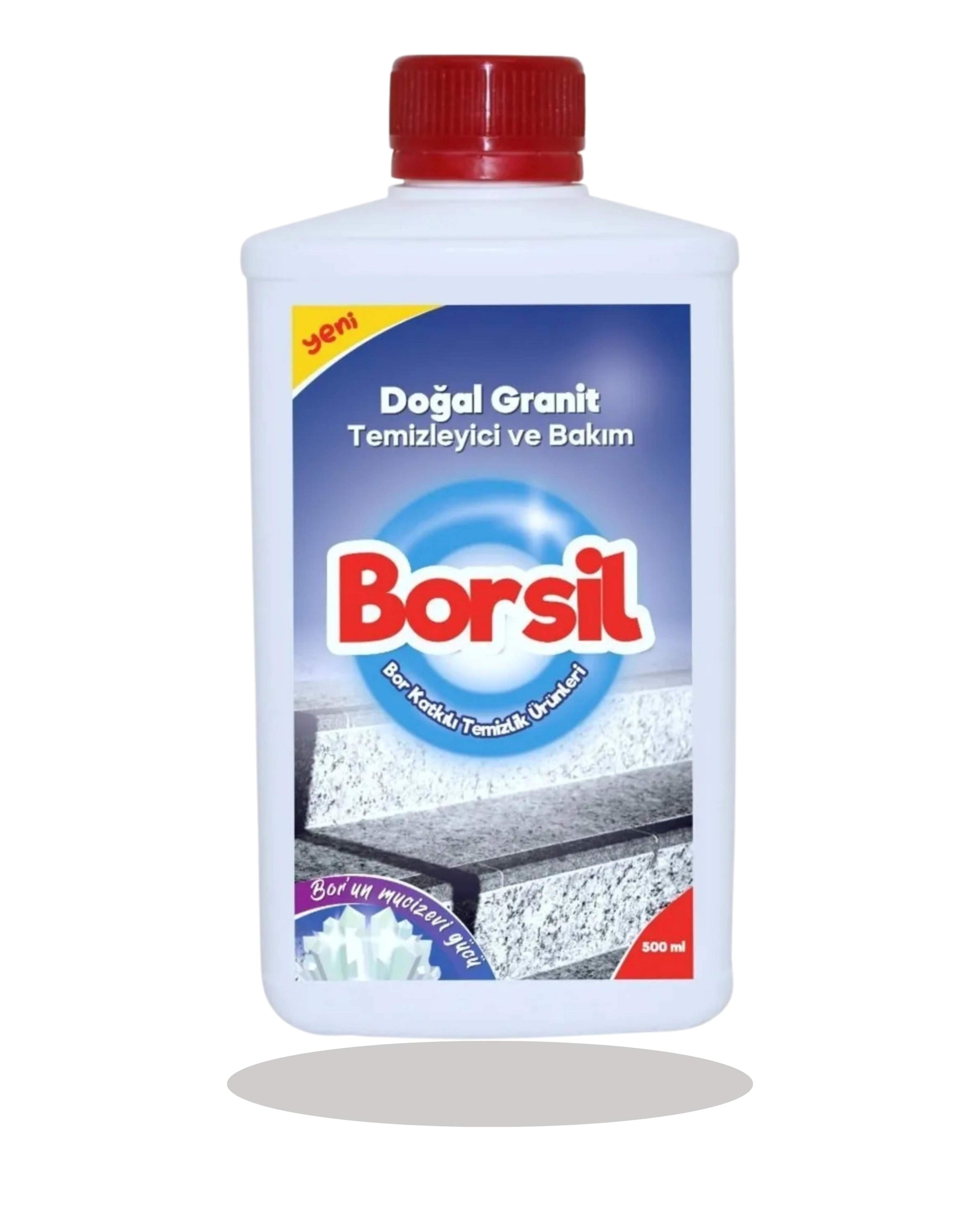 Borsil Doğal Granit Temizleyici Ve Bakımı Parlatıcı Etkili Leke Önleyici Derinlemesine Temizlik