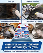 Borsil Fırın Ve Izgara Temizleyici Yanmış Yağ Sökücü Nano Teknoloji Barbekü Ve Ocak Temizleyici