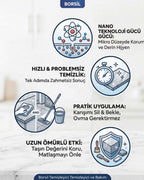 Borsil Granit Temizleyici Ve Bakımı Doğal Taş Parlatıcı Nano Teknoloji Koruyucu Bakım Sütü