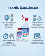 Borsil Kireç Ve Pas Çözücü Banyo Ve Musluk Parlatıcı Nano Teknoloji Derinlemesine Temizlik